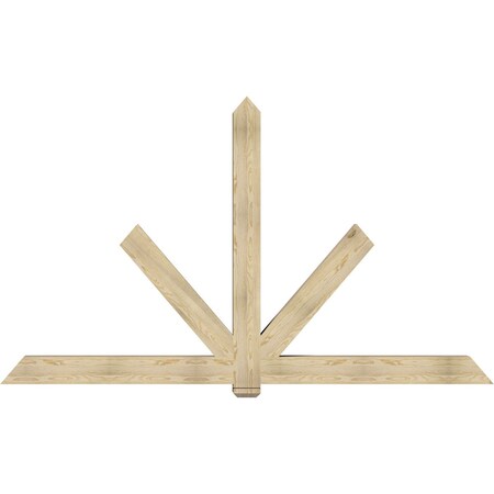 Ekena Millwork Kennewick Rough Sawn Timber Gable Bracket, Douglas Fir, 108"W x 63"H x 6"D x 6"F, 14/12 Pitch GBW108X63X0606KEN00RDF